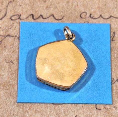 Vintage Pentagon Shape Gold Filled Locket Photo Holde Gem