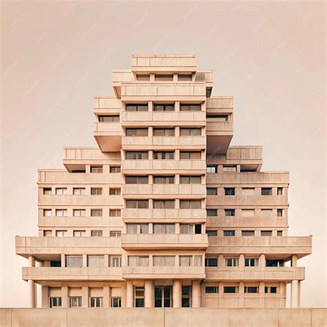 Neobrutalism structure Colorful Geometric Architectural Building