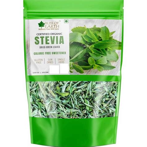 Bliss Of Earth Organic Stevia Leaves Dried Natural And Sugarfree Best