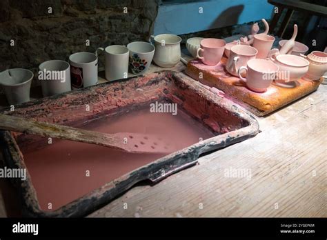 cmielow poland  table presenting  famous polish pink