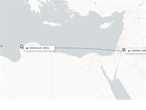 Direct Non Stop Flights From Benghazi To Amman Schedules