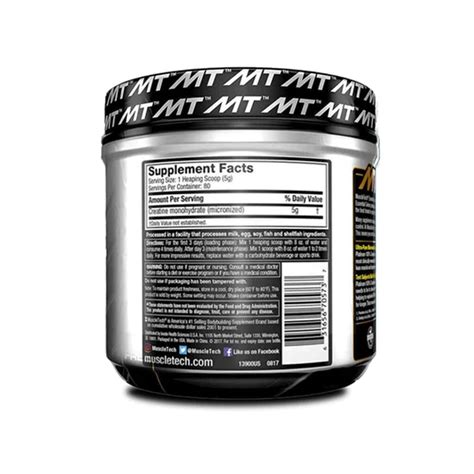 MuscleTech Platinum Creatine 400g 80 Servings Unflavored Beast Muscle