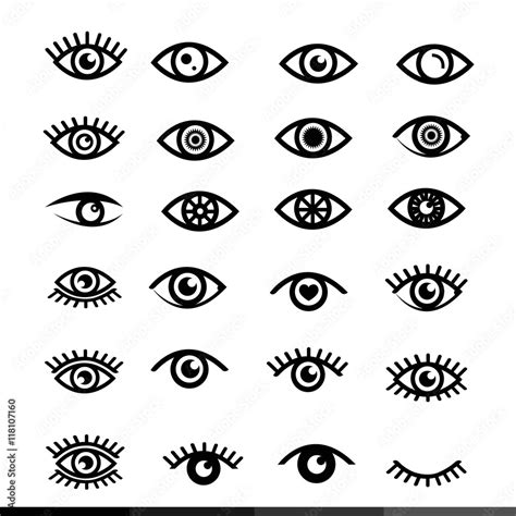 Eye Icon Set Illustration Design Stock Vector Adobe Stock