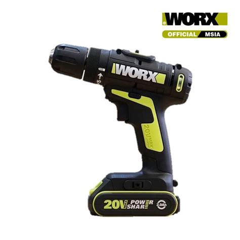 WORX WU172 20V 2 0Ah Max Lithium Ion Cordless Drill Driver With Power