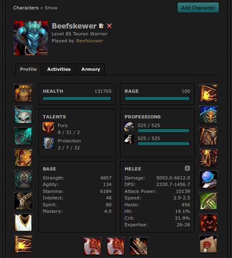 wow char profiles shivtr