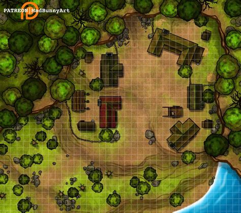 Forest Path Battle Map 30x30 R Battlemaps