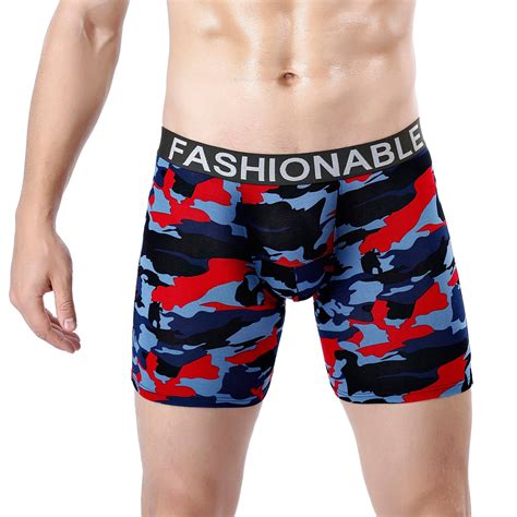 Mens Underwear Briefs Men S Cotton Camouflage Printed Boxer Briefs Breathable Sexy Long Style