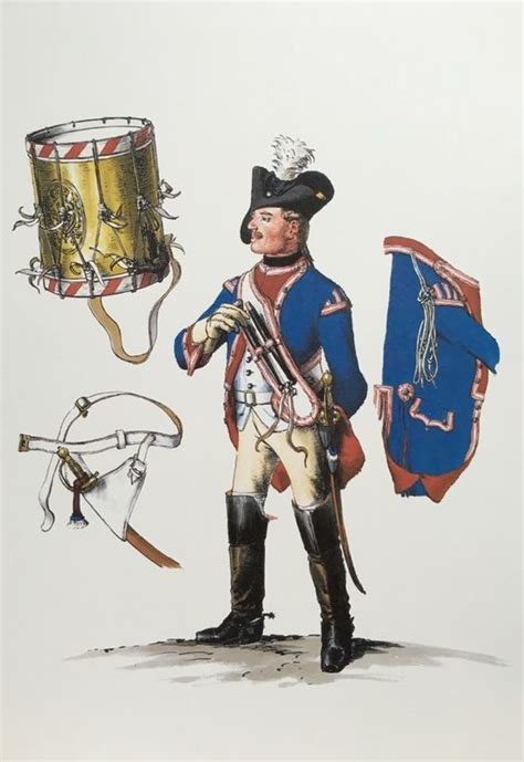 Prussia Dragoon Regiment Nr5 Drummer C1750 By Adolph Menzel