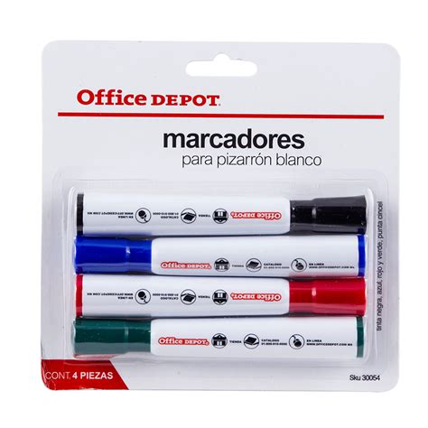 Marcadores P Pizarron P 4 Colores Surtidos Office Depot Office Depot