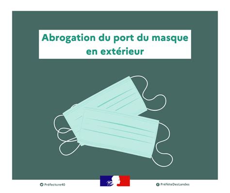 Levée De Lobligation Du Port Du Masque En Extérieur Dans Les Landes