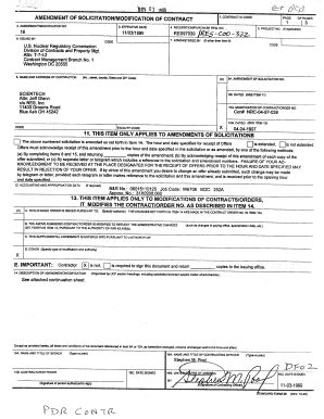 Fillable Online Pbadupws Nrc Modification To Nrc Contract Nrc