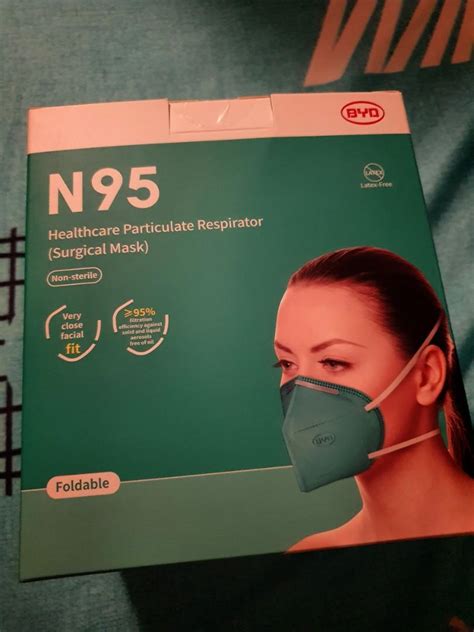 Byd N95 Surgical Masks 25pcs Health And Nutrition Face Masks And Face Shields On Carousell