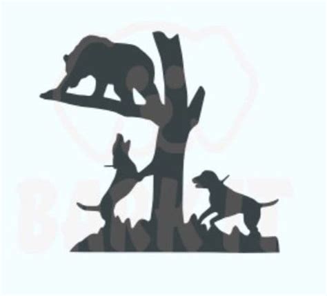 Hounds Treed Bear Hunting Svg Pdf Png Eps Digital Download Cut File