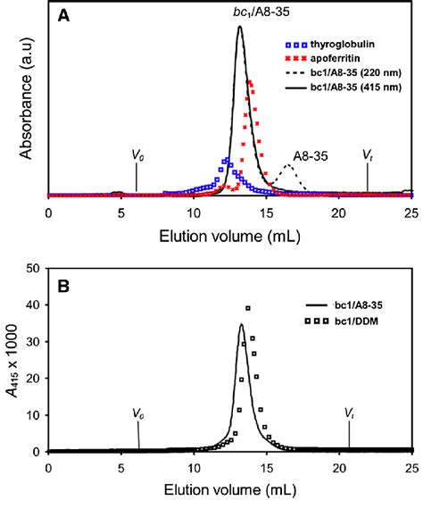 Size Exclusion Chromatography Analysis Of Cytochrome Bc 1 A8 35 And