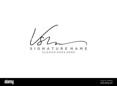 Vs Letter Signature Logo Template Elegant Design Logo Sign Symbol