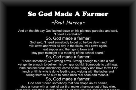 So God Made A Farmer Paul Harvey Handmade 12x24 Sign Antiqued And