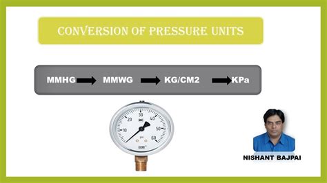 Pressure Units Conversion Kgcm2 Mmhg Mmwg Kpa Youtube