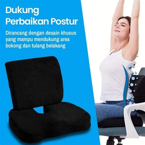 Jual Bantal Alas Duduk Kursi Kantor Mobil Sandaran Punggung Memory Foam