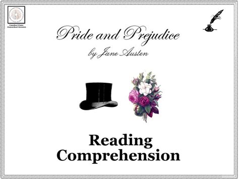 Reading Comprehension Pride And Prejudice By Jane Austen Teaching