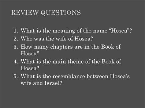 The Book Of Hosea Ppt Download