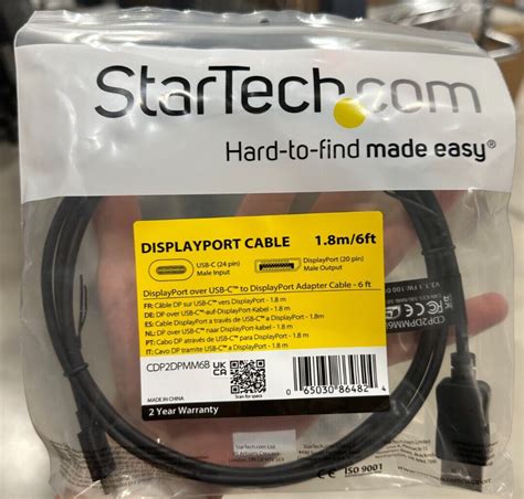 Startech Usb C To Displayport Adapter Cable 6ft Ebay