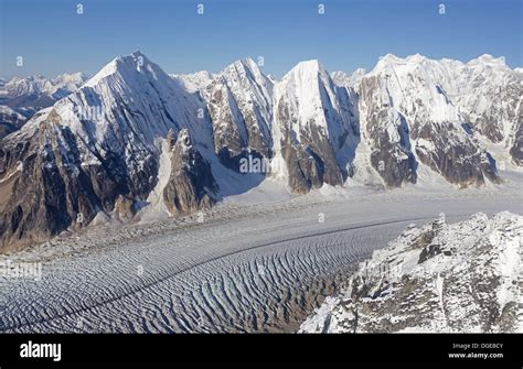 Ruth Glacier In The Alaska Mountain Range Denali National Park And