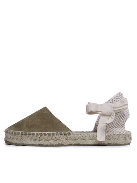 Espadrilky Manebi Suede Flat Valenciana Espadrilles R 4 1 P0 Khaki