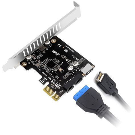 En Labs Pcie To Usb 3 2 5gbps Type E A Key And Usb 3 0 20pin Motherboard Header Expansion Card For