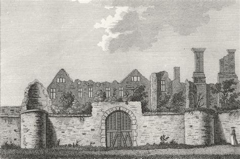 LEICS Leicester Abbey Jones 1787 Old Antique Vintage Print Picture