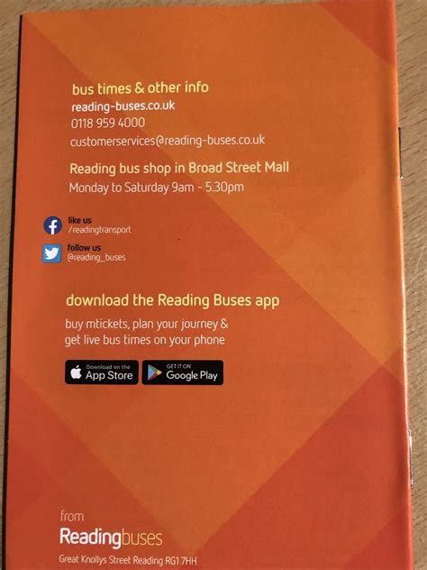 Reading Buses Orange Routes 134 Woodley Reading Timetable Booklet