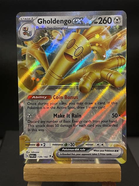 Pokémon TCG Gholdengo ex Paradox Rift 139 182 Holo Double Rare for sale