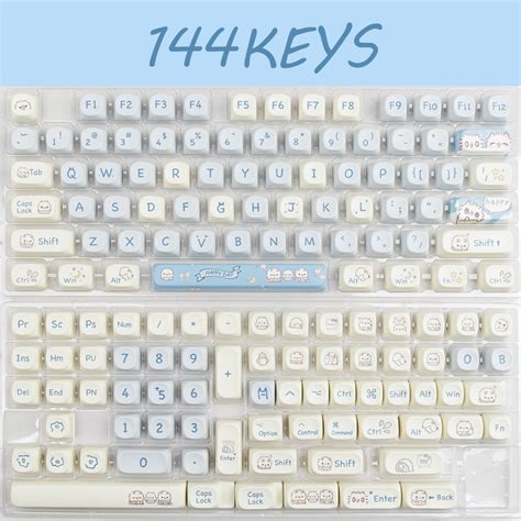 Cute Kitten Keycaps Keys Set Dye Sub Moa Profile Pbt Diy Custom For