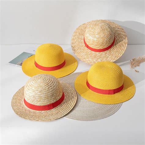 CWLuffy Straw Hat Anime Cartoon Sunscreen Straw Hat Japanese Cosplay ...