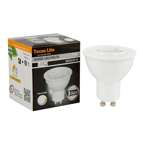 Dicroico Gu10 Led 7w Blanco 3000k Tecnolite Gu10d Led 001 30 Masluz