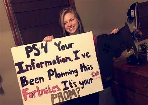 Cute Ps4 Fortnite Promposal Madie Bondo Promposal Prom2k18 Promgoals Promposed Highschool