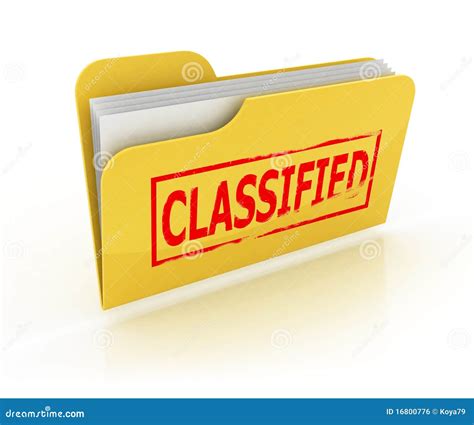 Classified Folder Icon Stock Illustration Illustration Of Modern 16800776