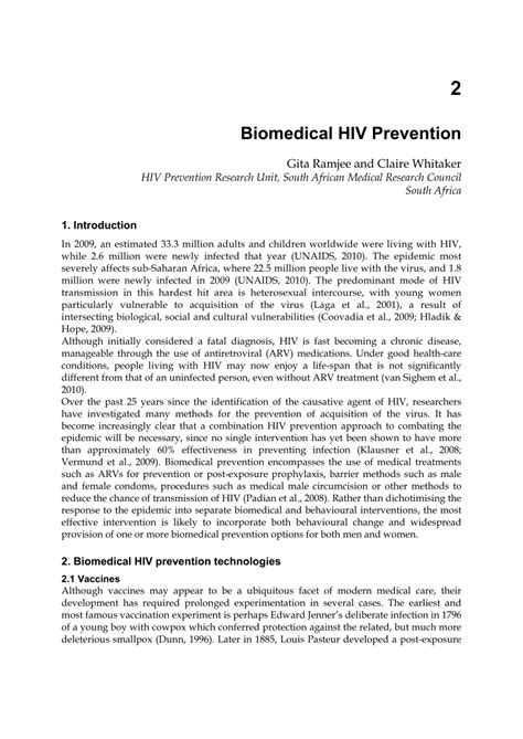 Pdf Biomedical Hiv Prevention