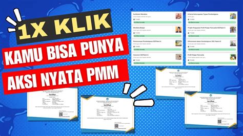 TERLENGKAP CARA MEMBUAT AKSI NYATA DI PMM SAMPAI DAPAT SERTIFIKAT