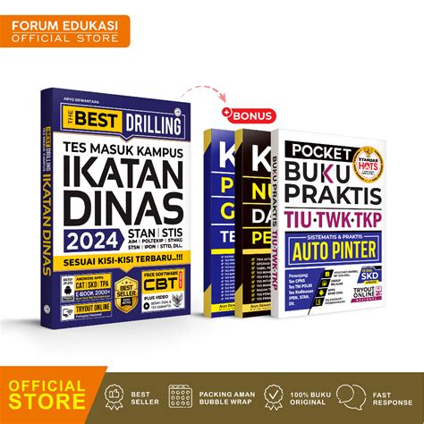 Jual The Best Drilling Tes Masuk Kampus Ikatan Dinas 2024 BONUS POCKET