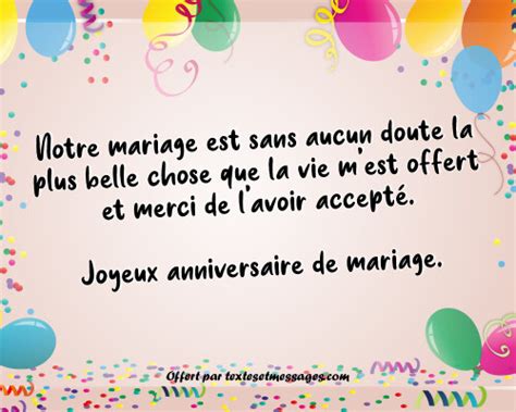 Merci De L Avoir Accept Notre Mariage Textes D Anniversaire De Mariage