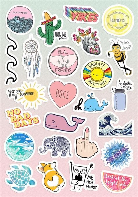 Small & Large Aesthetic Stickers for Phone Case (1*1 inc) Stickers for ...