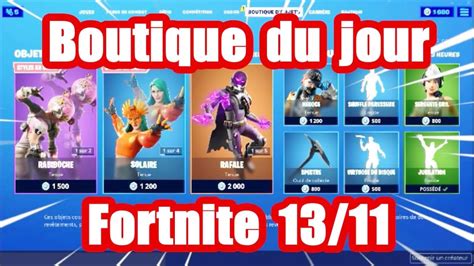 Fortnite La Boutique Du Jour Du 13 Novembre Youtube