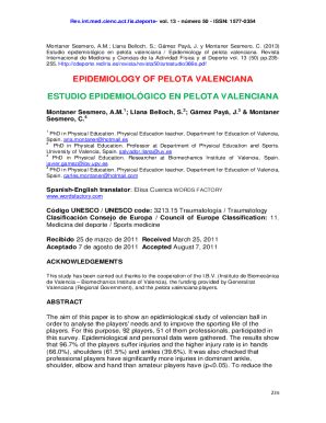 Fillable Online Repositorio Uam Epidemiology Of Pelota