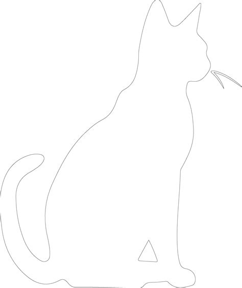 Chausie Cat outline silhouette 38496604 Vector Art at Vecteezy
