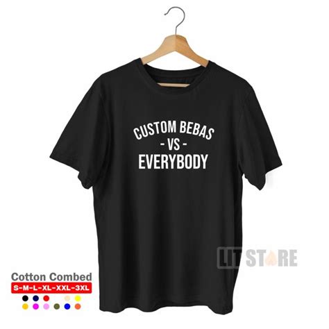 LITSTORE Kaos Distro Casual JAKARTA VS EVERYBODY DAERAH KAMU VS EVERY