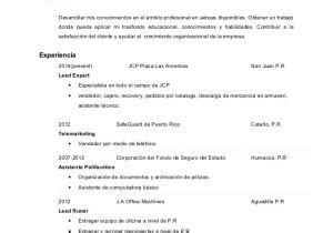 Como Hacer Un Resume De Trabajo Profesional Modelo Cv Gerente De Tienda