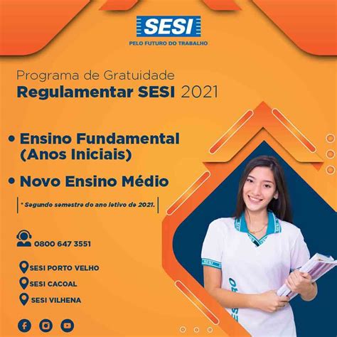 Sesi Ro Disponibiliza 143 Vagas Gratuitas Para O Ensino Fundamental E