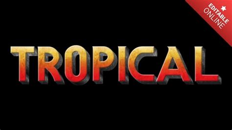 Tropical Jumanji Logo Editable Online Text Effect Generator