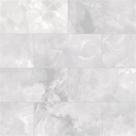 Gemma 12 X 24 Polished Porcelain Field Tile In White Onyx