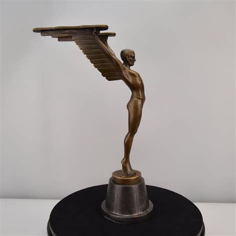 Amazing Large Icarus Art Deco Bronze Sculpture On Marble Etsy